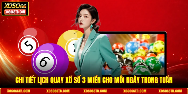 Chi tiết lịch quay xổ số 3 miền cho mỗi ngày trong tuần