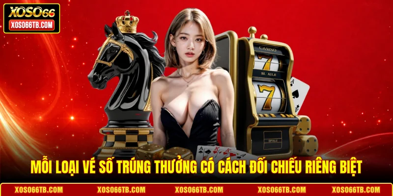 Mỗi loại vé số trúng thưởng có cách đối chiếu riêng biệt